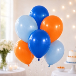 Blue, Pastel Blue & Orange 12